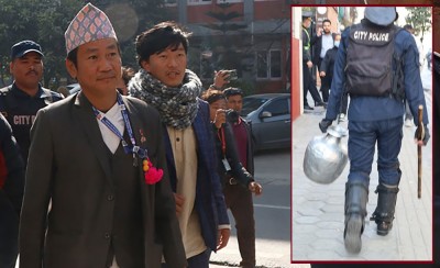 सिंहदरवार पुगे हर्क साम्पाङ, प्रहरीले खोस्यो गाग्री