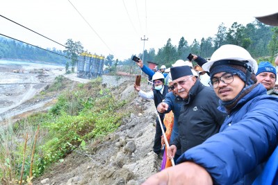 भेरी डाइभर्सन आयोजना एमाले अध्यक्ष ओलीद्धारा अवलोकन