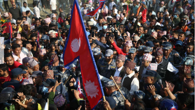पूर्वराजा ज्ञानेन्द्रको स्वागतमा राप्रपाको शक्ति प्रदर्शन