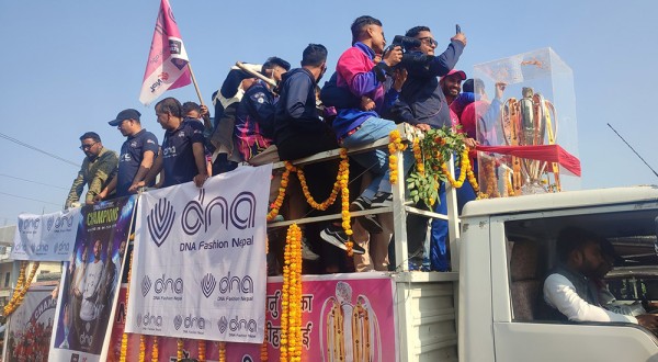 जनकपुर बोल्ट्सका खेलाडीलाई गृहनगरमा भव्य स्वागत