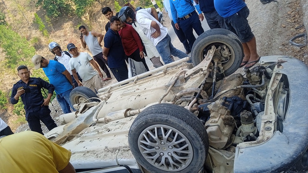 प्यूठानमा स्वर्गद्वारी दर्शन गरी फर्किएको कार दुर्घटनामा ज्यान गुमाउने ८ जनाकै सनाखत