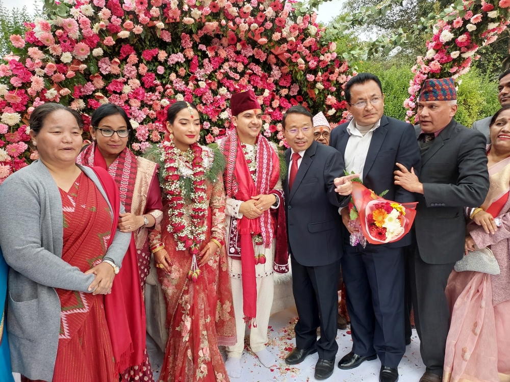 प्रधानमन्त्रीकी नातिनीको विवाहमा लर्को